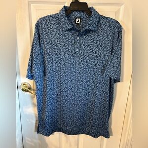 FootJoy Painted Floral Lisle Self Collar - Navy